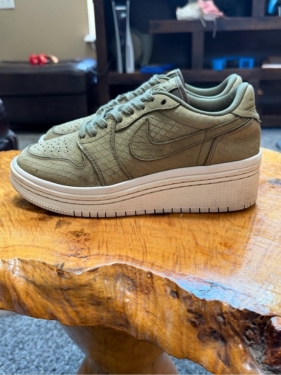 Jordan Shoes - Nike Air Jordan 1 Low Lifted Olive Canvas Women's 7 / Men's 5.5